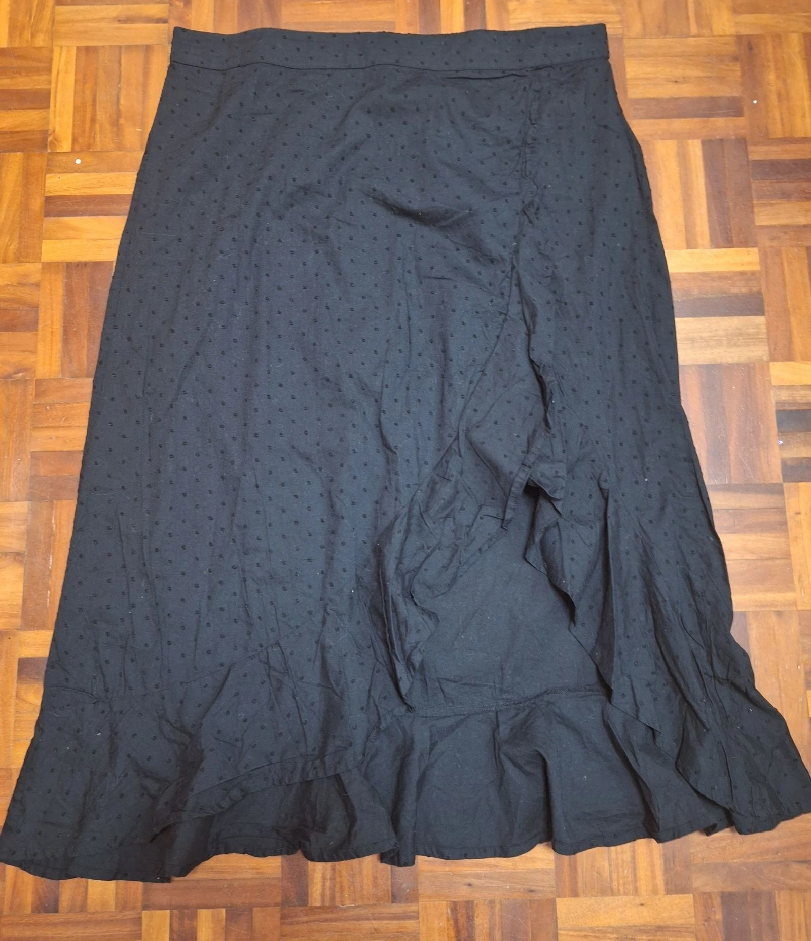 WE black crisscross effect skirt 100% cotton size XL – photo 4